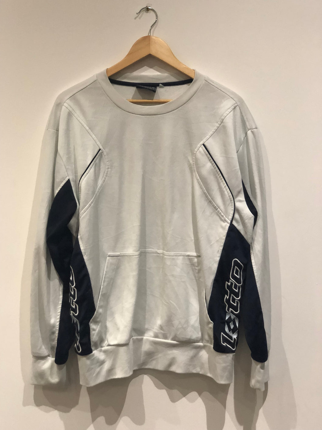 Lotto White and Blue Sweatshirt