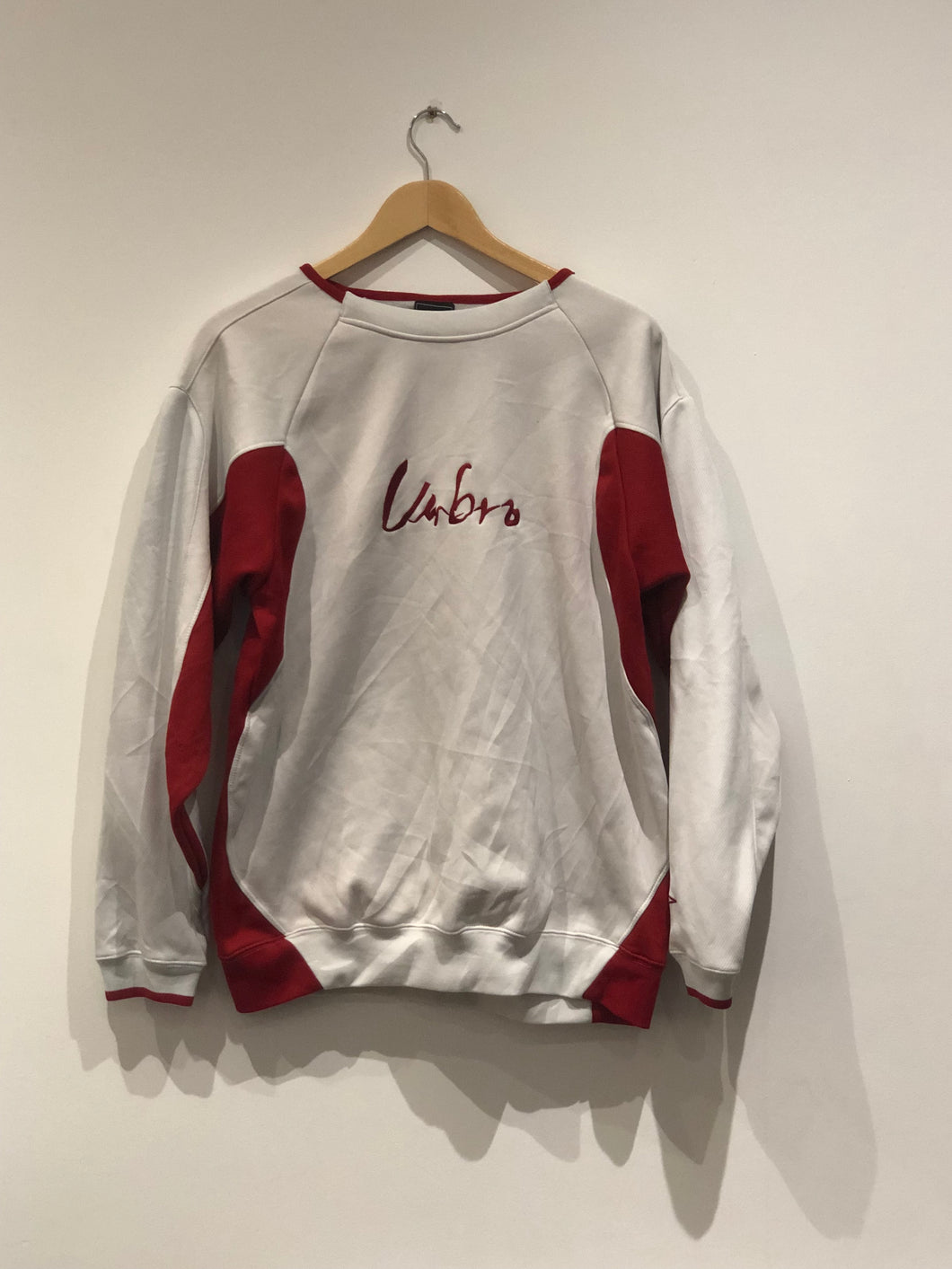 Umbro Red and White Sweatshirt